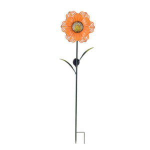 48" Orange Flower Solar Lawn Stake 1