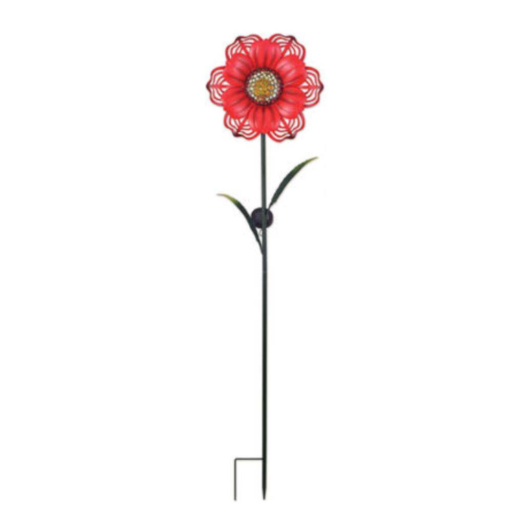 48" Red Flower Solar Lawn Stake 1