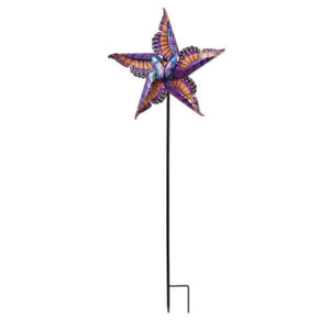43" Purple Butterfly Star Wind Spinner 1