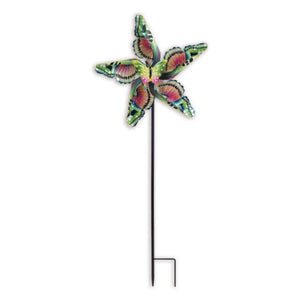 43" Yellow Butterfly Star Wind Spinner 1