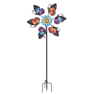 53" Blue/Red Butterfly Wind Spinner 1