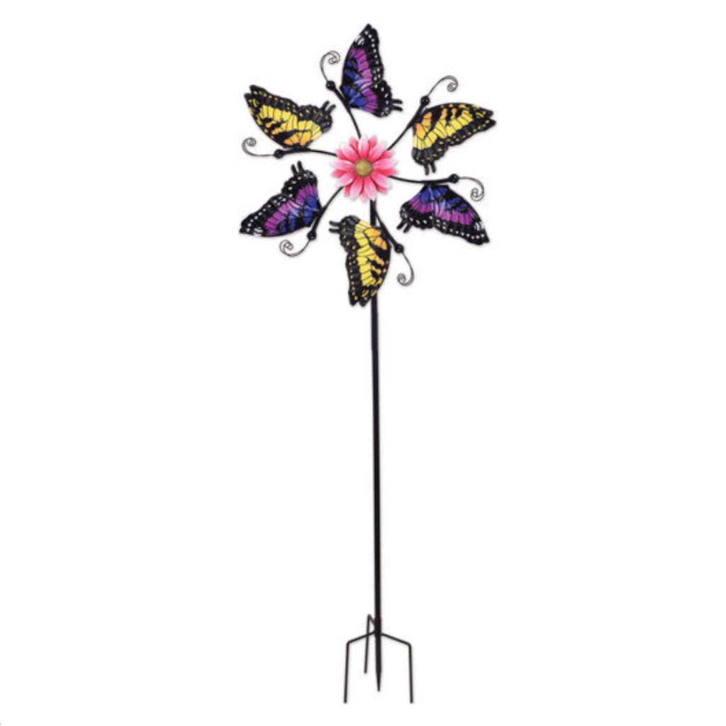 53" Purple Butterfly Wind Spinner 1