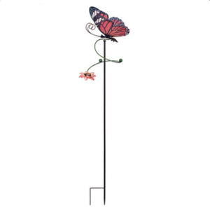 47" Orange  Butterfly Swirl Wind Spinner 1