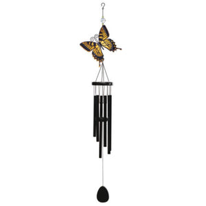 45" Yellow Butterfly Wind Chimes 1