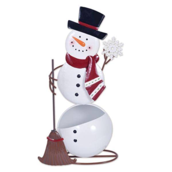 16.7" Snowman Planter 1