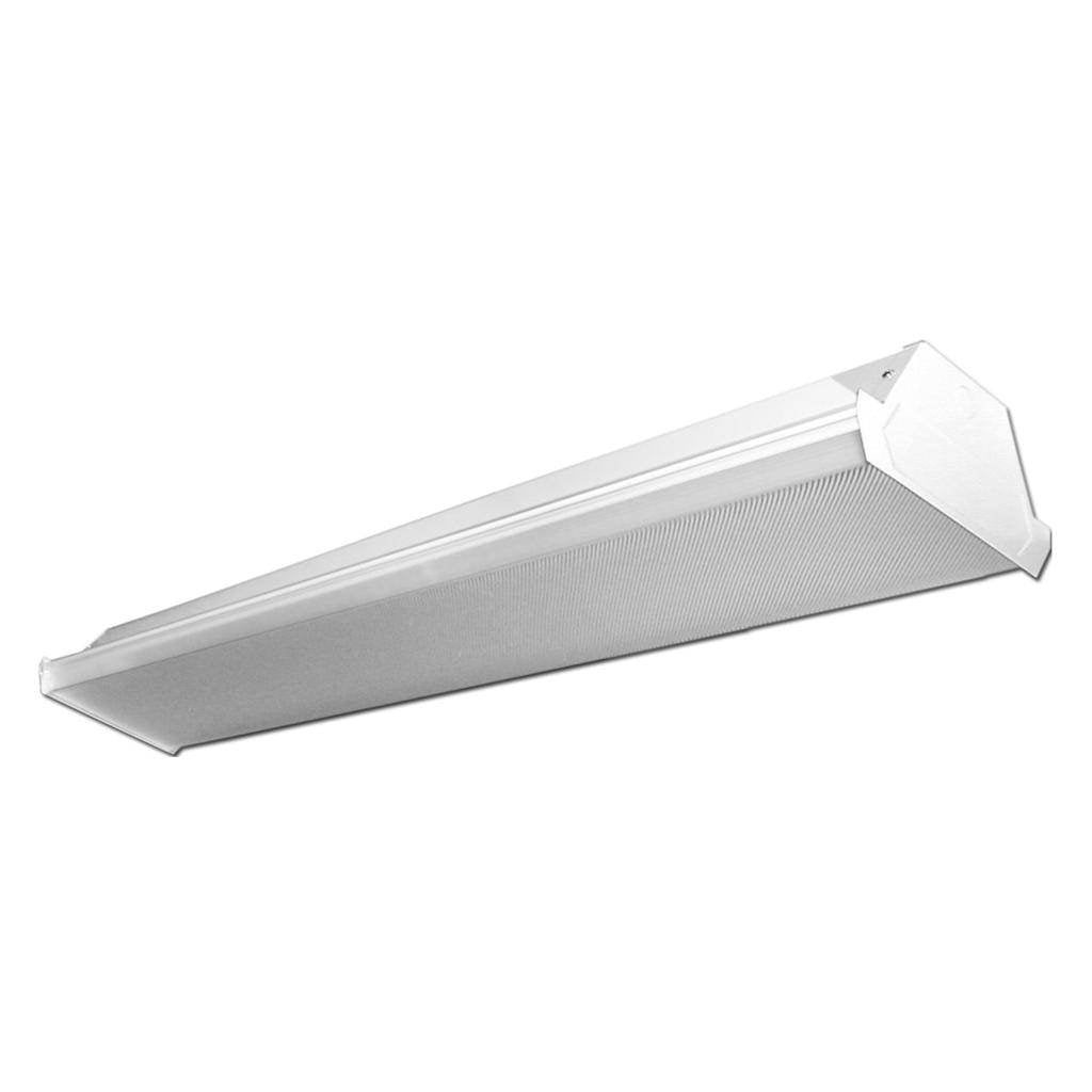 4' One Lamp T8 Fluorescent Wraparound Light Fixture (Ballast / Bulb not Included) 1
