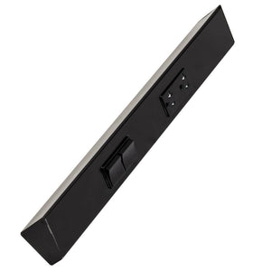 18" 20 amp 120 volt Black 2 Single Pole Switch/Receptacle Combination Power Strip 1