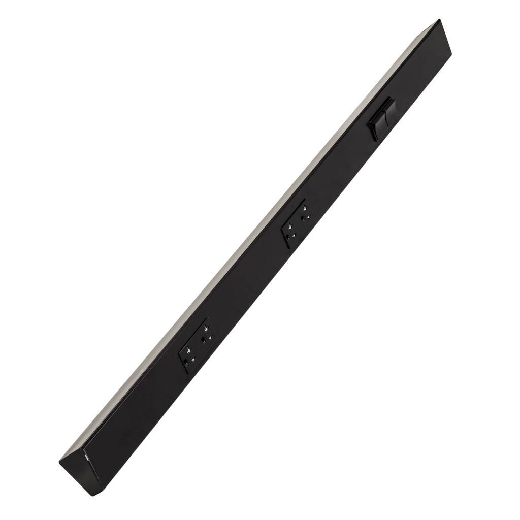 36" 20 amp 120 volt Black 2 Single Pole Switch/Receptacle Combination Power Strip 1