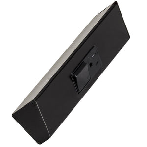 9" 20 amp 120 volt Black Single Pole Switch/Receptacle Combination Power Strip 1