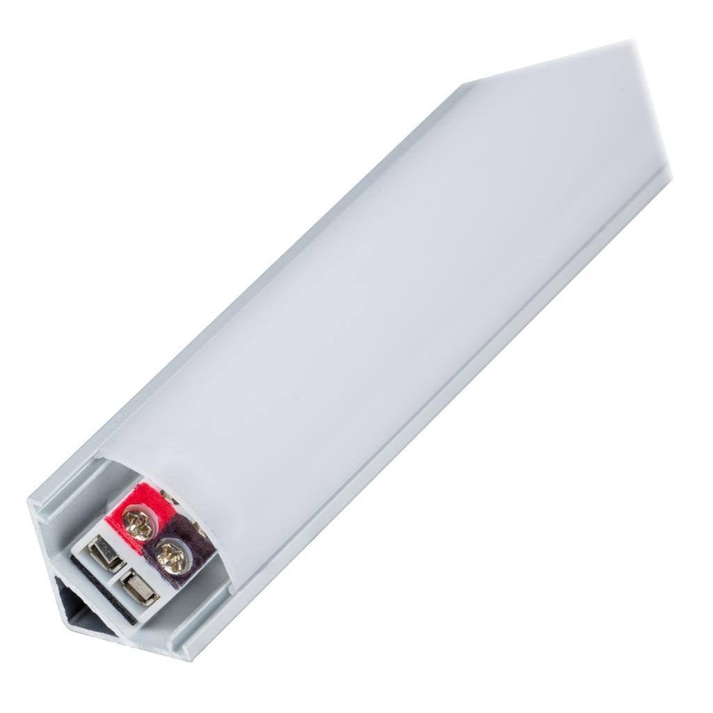 12.6" 4 watt 24 volt 3000K Natural White Angled LED Under Cabinet Fixture 1