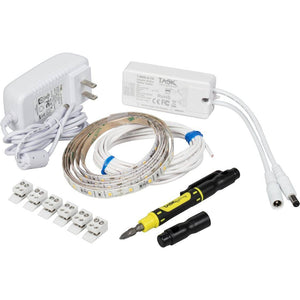 5' 12 volt 4000K Cool White Dimmable Tape Light Kit 1