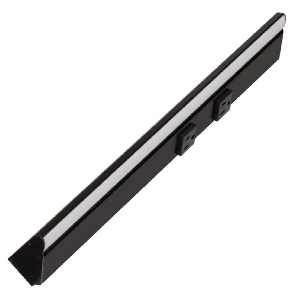 18.5" 8.3 watt 120 volt Tunable Black Remote Power Series LED Lighted Power Strip 1