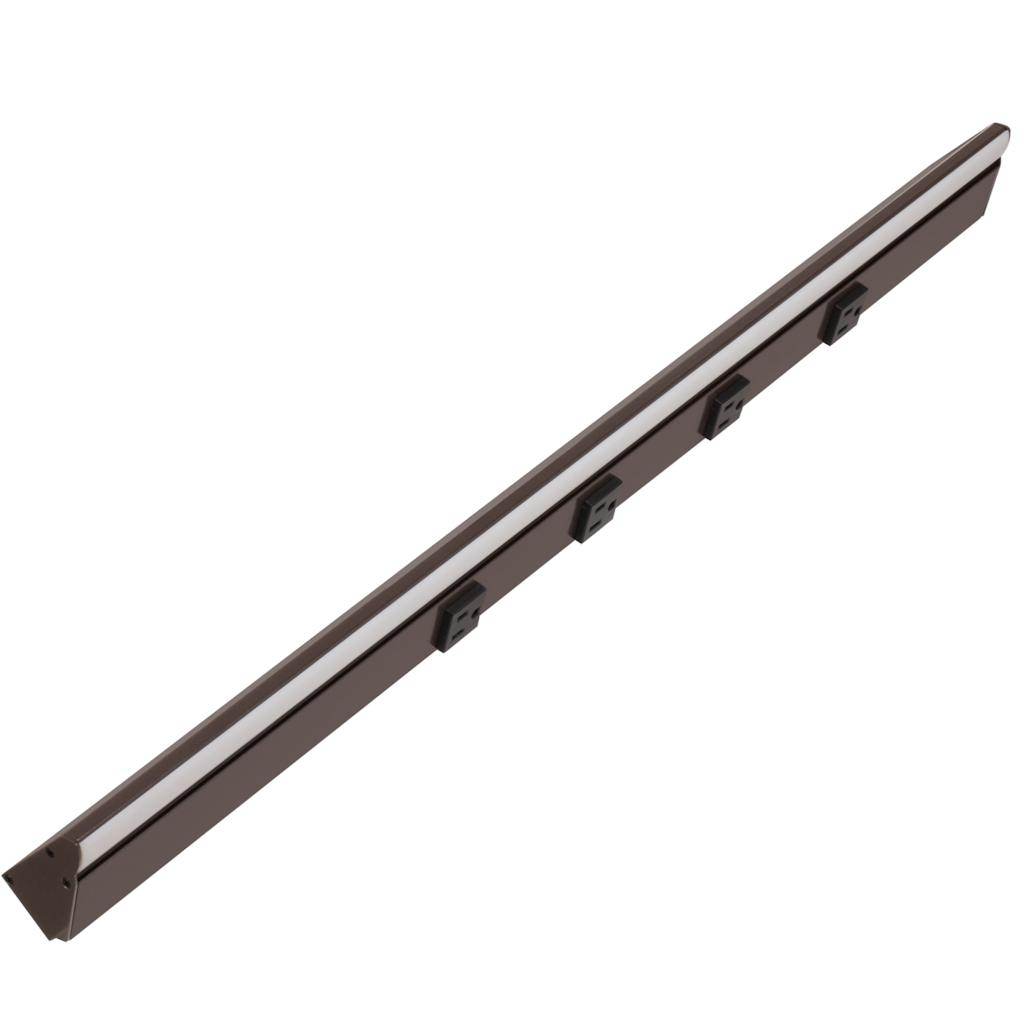 30.5" 13.8 watt 120 volt Tunable Bronze Remote Power Series LED Lighted Power Strip 1