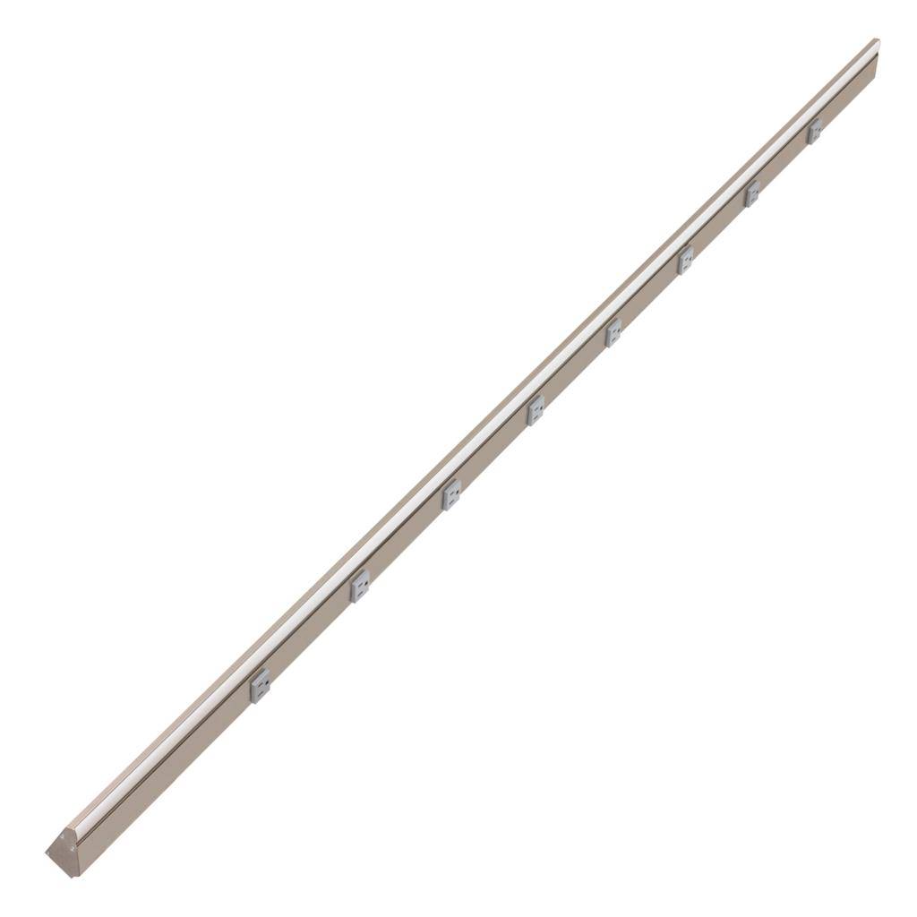 72.5" 33 watt 120 volt Tunable Satin Nickel Remote Power Series LED Lighted Power Strip 1