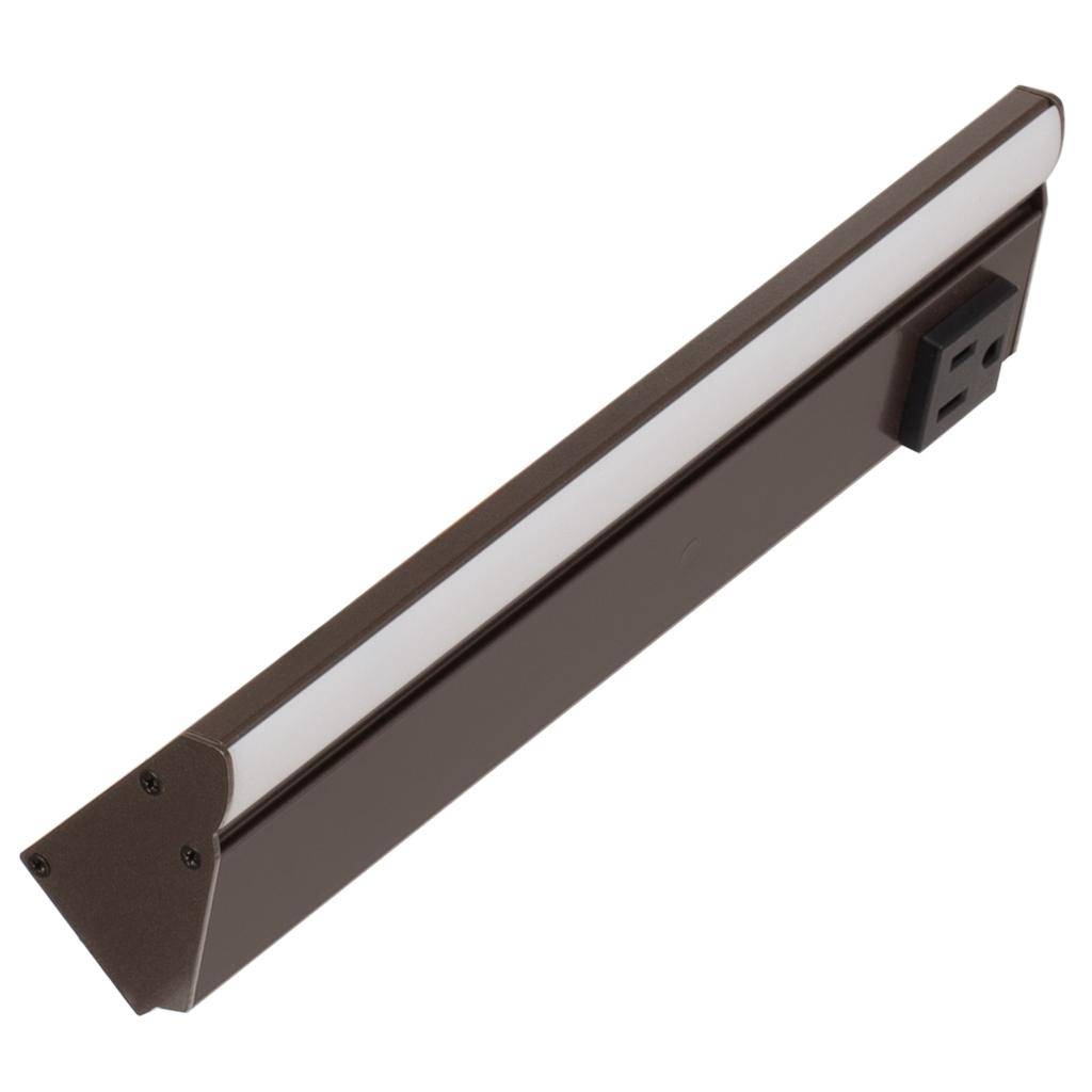 10.5" 4.6 watt 120 volt Tunable Bronze Remote Power Series LED Lighted Power Strip 1