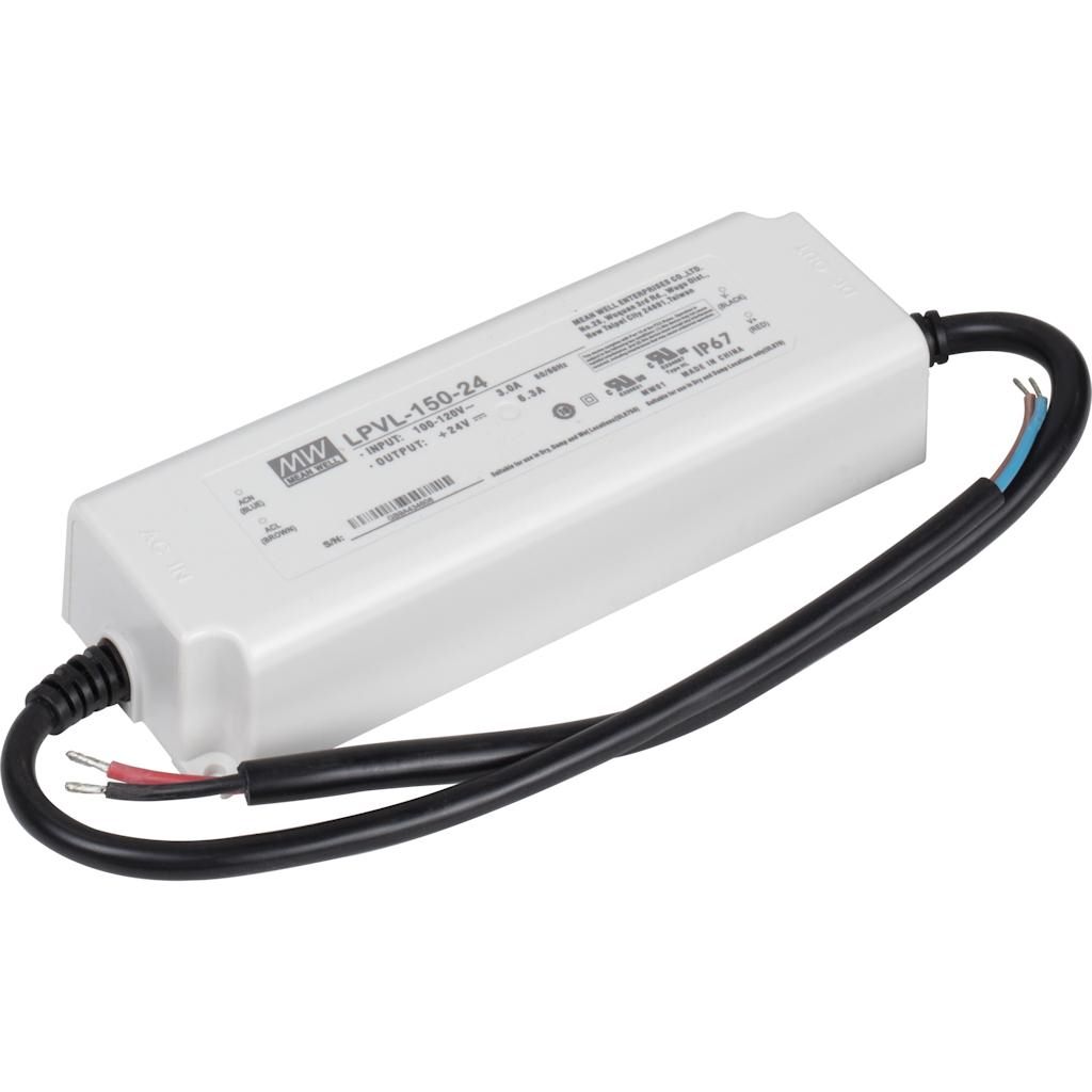 150 watt 24 volt Hardwired Waterproof Power Supply 1