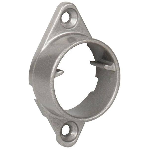 Satin Nickel Lighted Closet Rod Flange Set 1