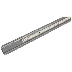 48" Satin Nickel 3000K Frosted LED Lighted Closet Rod 3