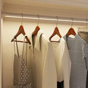48" Satin Nickel 3000K Frosted LED Lighted Closet Rod 5