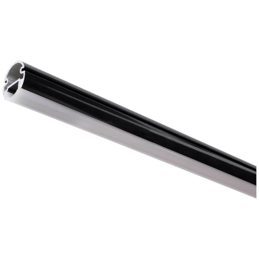 54" Black 3000K Frosted LED Lighted Closet Rod 1