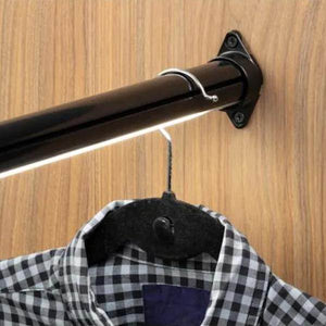 72" Black 3000K Frosted LED Lighted Closet Rod 5