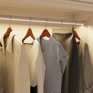 72" White CCT Selectable Frosted LED Lighted Closet Rod 4