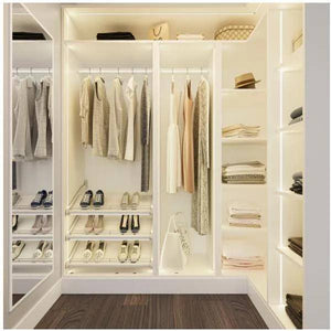 66" White CCT Selectable Frosted LED Lighted Closet Rod 5