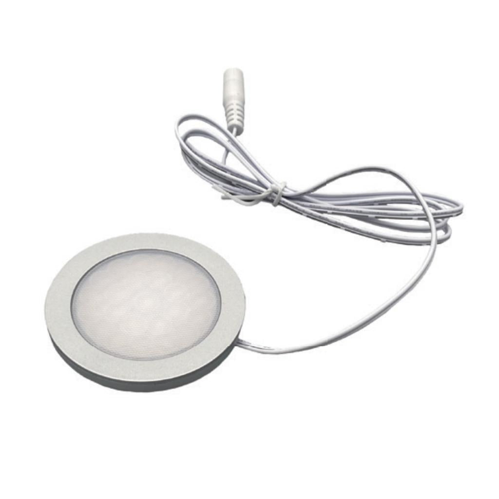 12 volt 3000K Natural  Satin Nickel LED Puck Light 1
