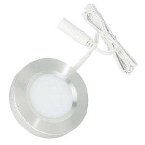 3 watt 12 volt 5000K Brushed Aluminum Pearl Series Dimmable Puck Light 1