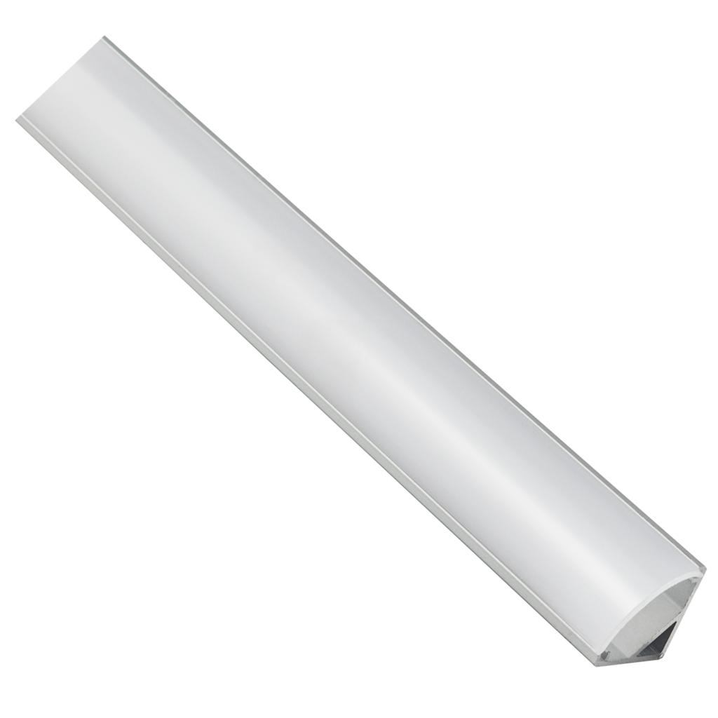 48" Angled Profile Frosted Aluminum Housing 1