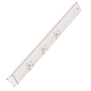 18" 15 amp 120 volt White Under Cabinet Power Strip 1