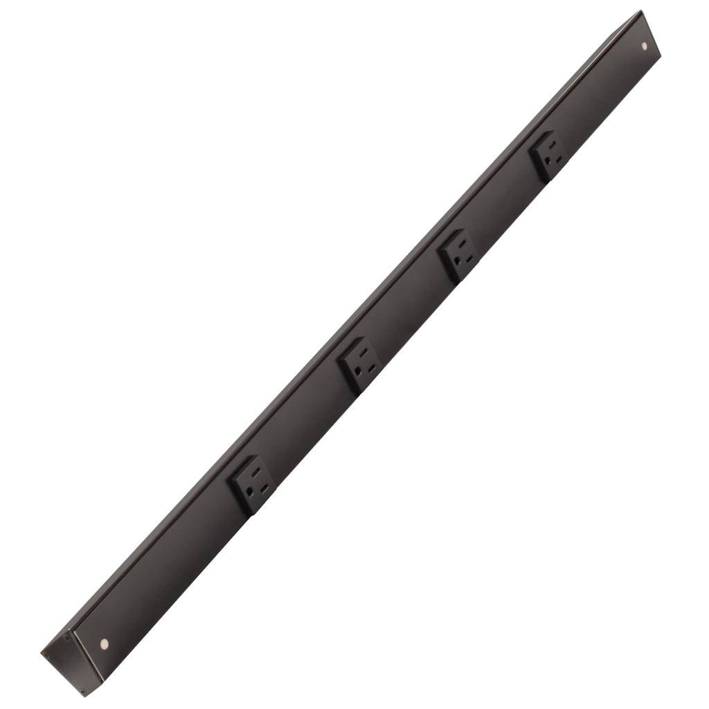 30" 15 amp 120 volt Black Under Cabinet Power Strip 1