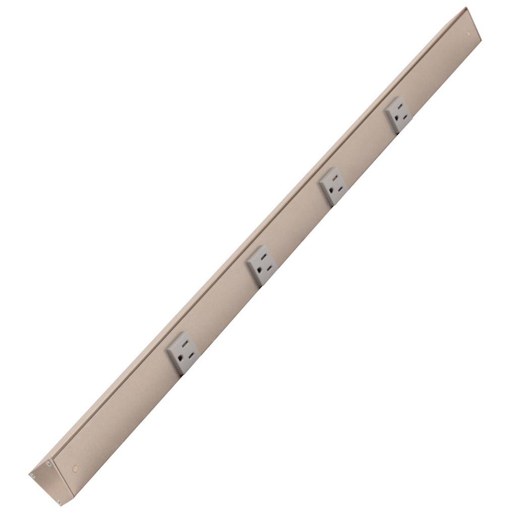 30" 15 amp 120 volt Satin Nickel Under Cabinet Power Strip 1
