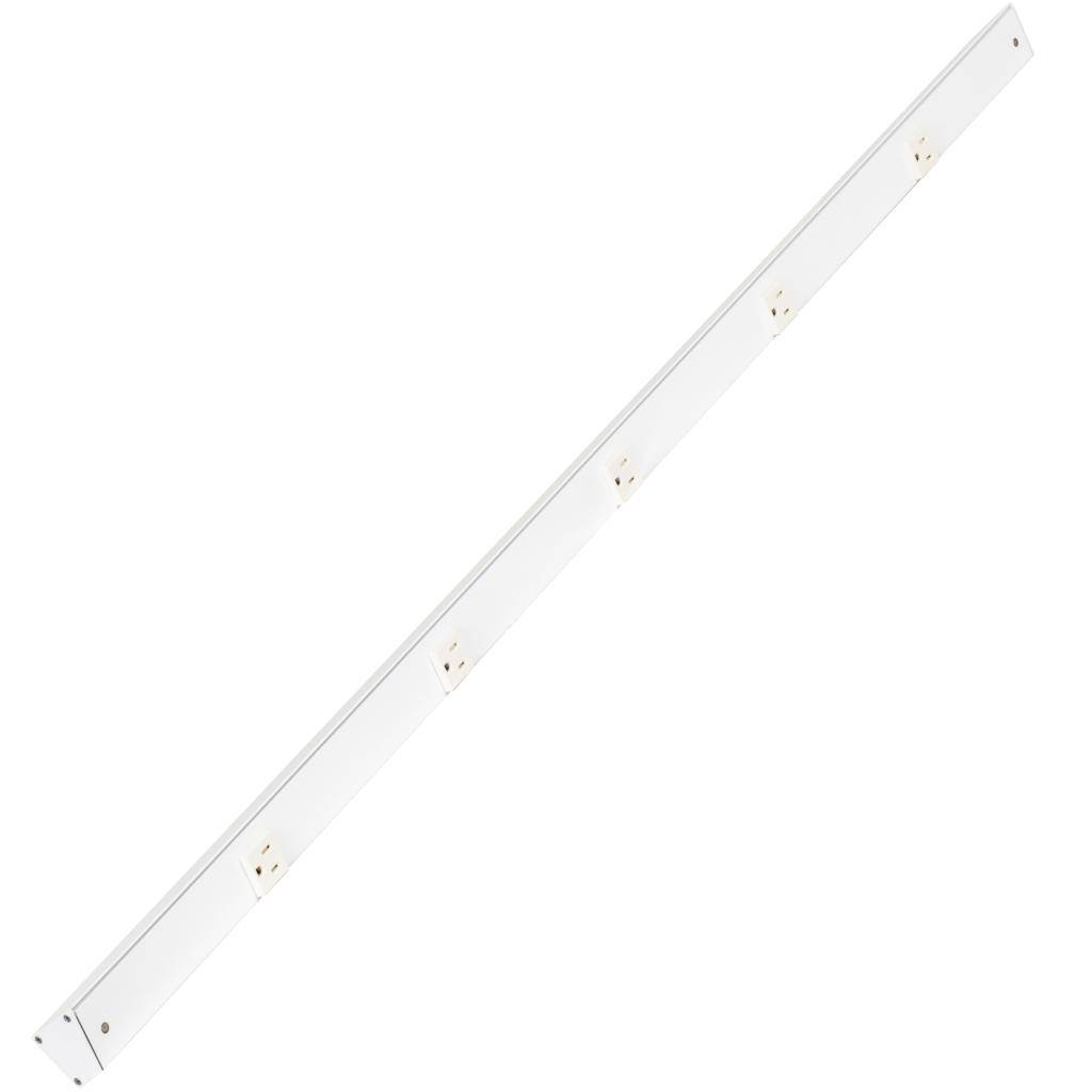 48" 15 amp 120 volt White Under Cabinet Power Strip 1