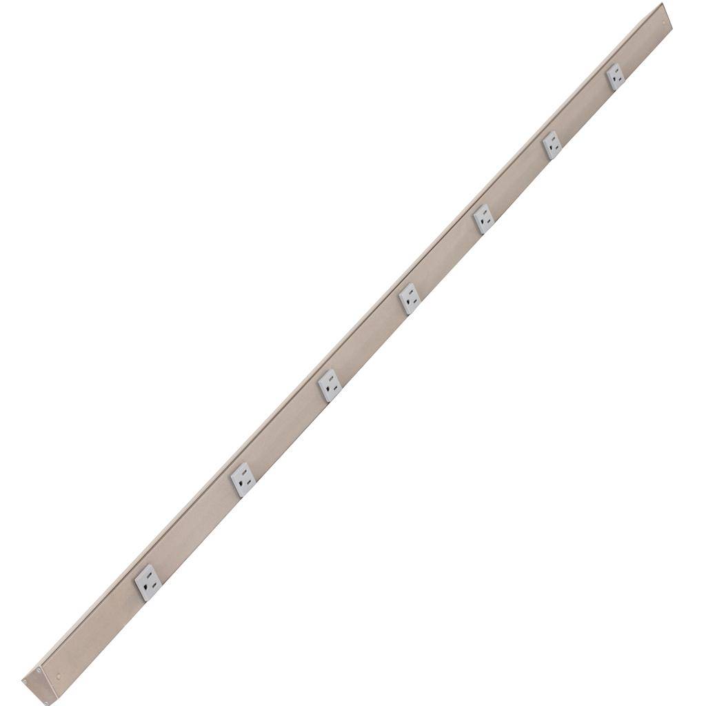60" 15 amp 120 volt Satin Nickel Under Cabinet Power Strip 1