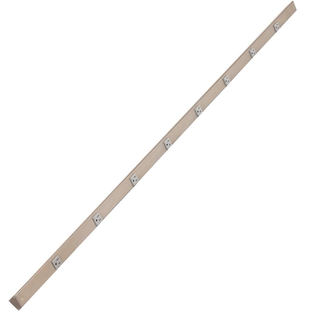 72" 15 amp 120 volt Satin Nickel Under Cabinet Power Strip 1