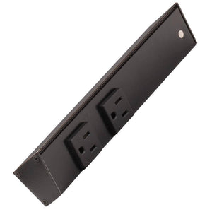 9" 15 amp 120 volt Black Under Cabinet Power Strip 1