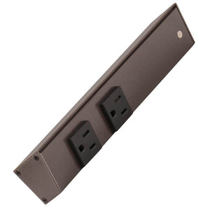 9" 15 amp 120 volt Bronze Under Cabinet Power Strip 1