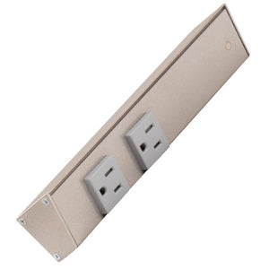 9" 15 amp 120 volt Satin Nickel Under Cabinet Power Strip 1