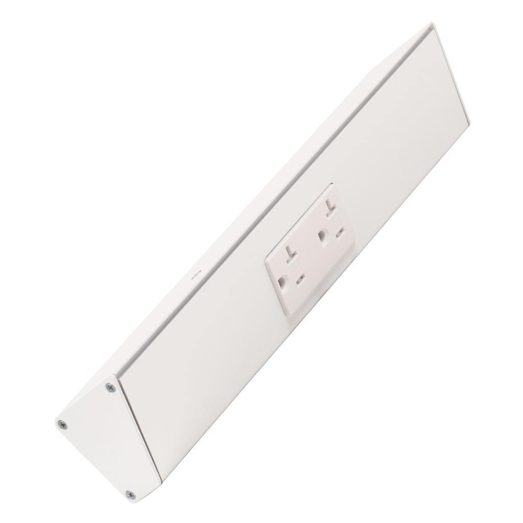 12" 20 amp 120 volt White Duplex Receptacle Under Cabinet Power Strip 1