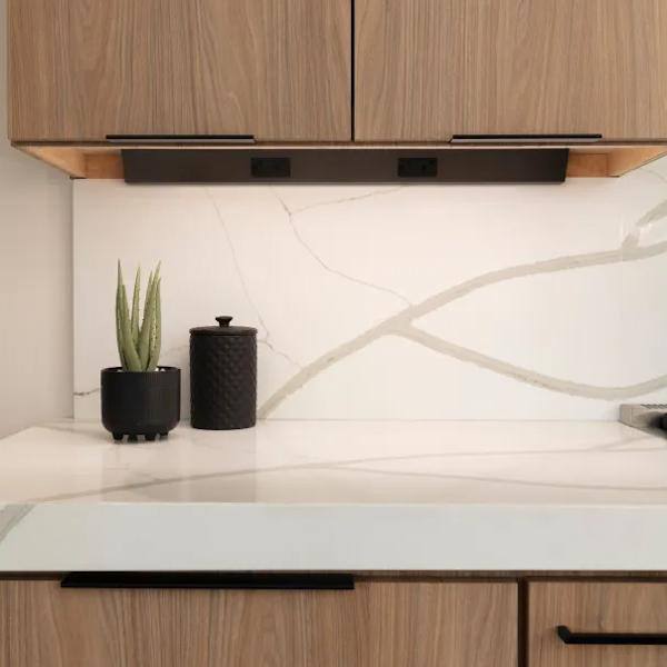 18" 20 amp 120 volt Bronze 2 Duplex Receptacle Under Cabinet Power Strip 2