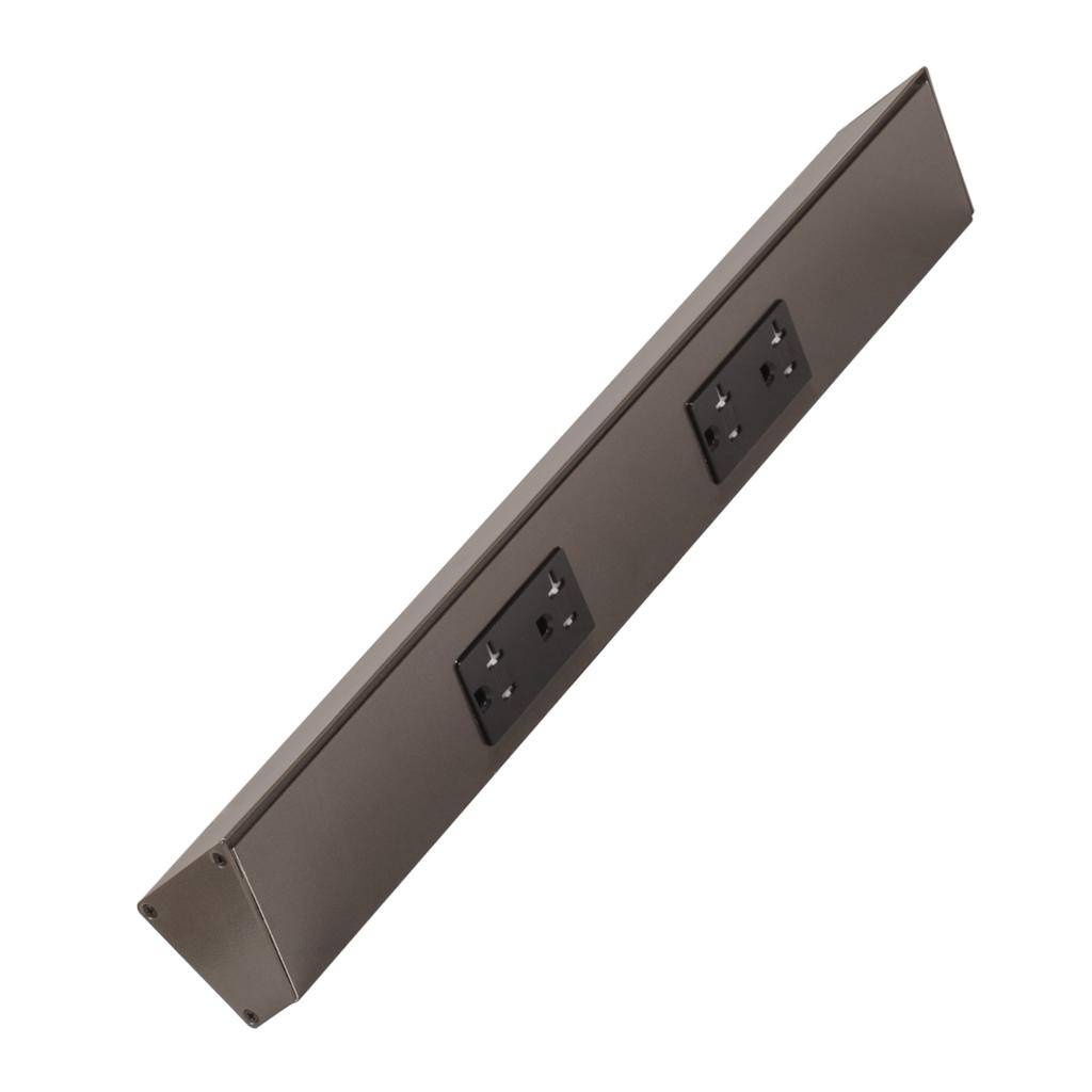 18" 20 amp 120 volt Bronze 2 Duplex Receptacle Under Cabinet Power Strip 1