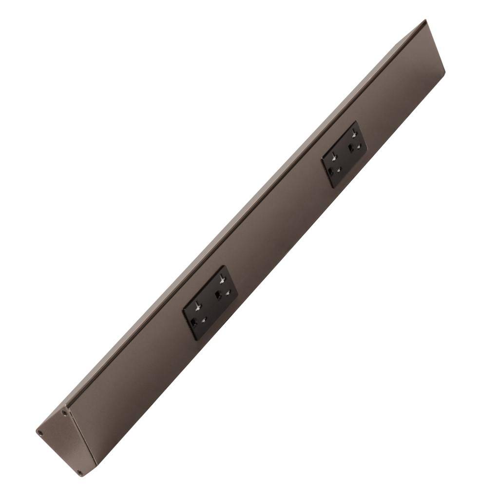 24" 20 amp 120 volt Bronze 2 Duplex Receptacle Under Cabinet Power Strip 1