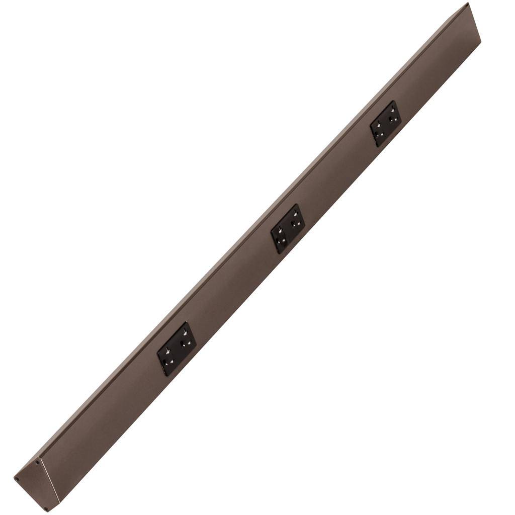 42" 20 amp 120 volt Black 3 Duplex Receptacle Under Cabinet Power Strip 1