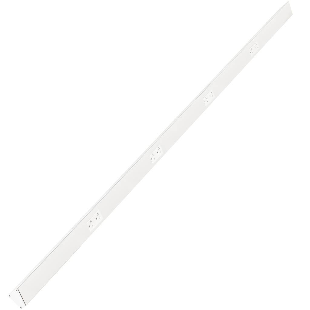 72" 20 amp 120 volt White 4 Duplex Receptacle Under Cabinet Power Strip 1