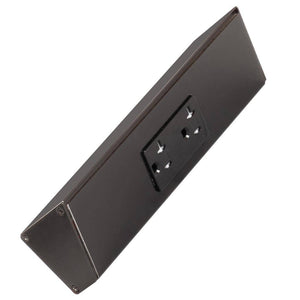9" 20 amp 120 volt Black Duplex Receptacle Under Cabinet Power Strip 1