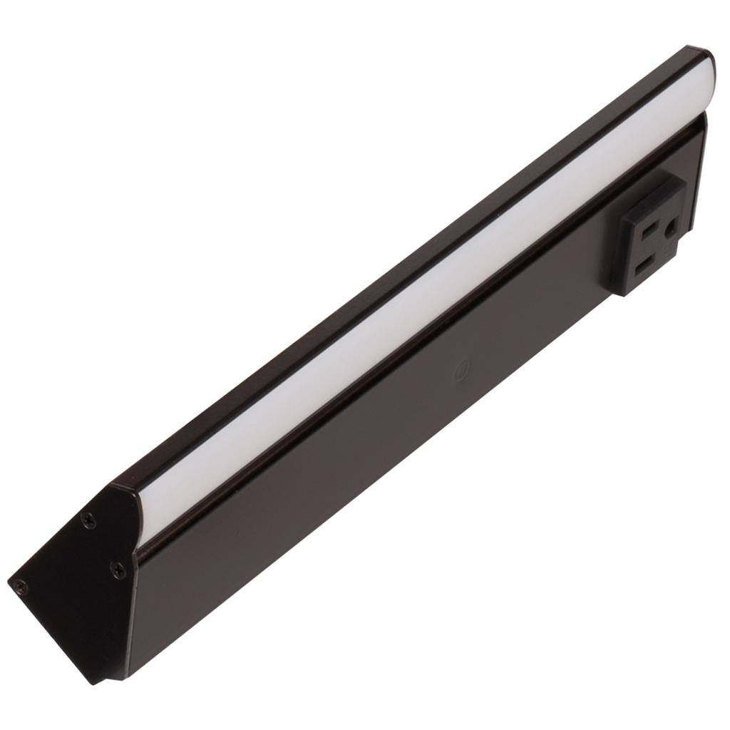 10.5" 3 watt 120 volt Cool White Black Remote Power Series LED Lighted Power Strip 1