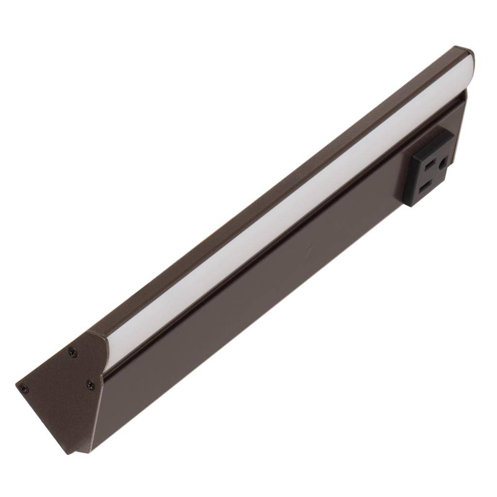 10.5" 3 watt 120 volt Cool White Bronze Remote Power Series LED Lighted Power Strip 1
