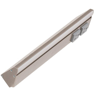 12.5" 6 watt 120 volt Cool White Satin Nickel Remote Power Series LED Lighted Power Strip 1