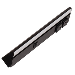 12.5" 4 watt 120 volt Cool White Black LED Lighted Power Strip 1